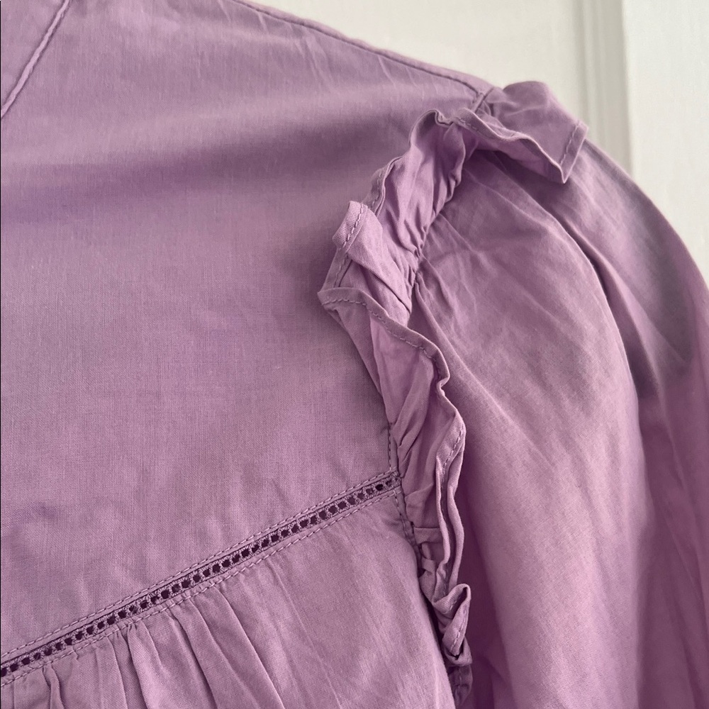 XiRENA Lavender Ruffle Blouse - Picture 3 of 7